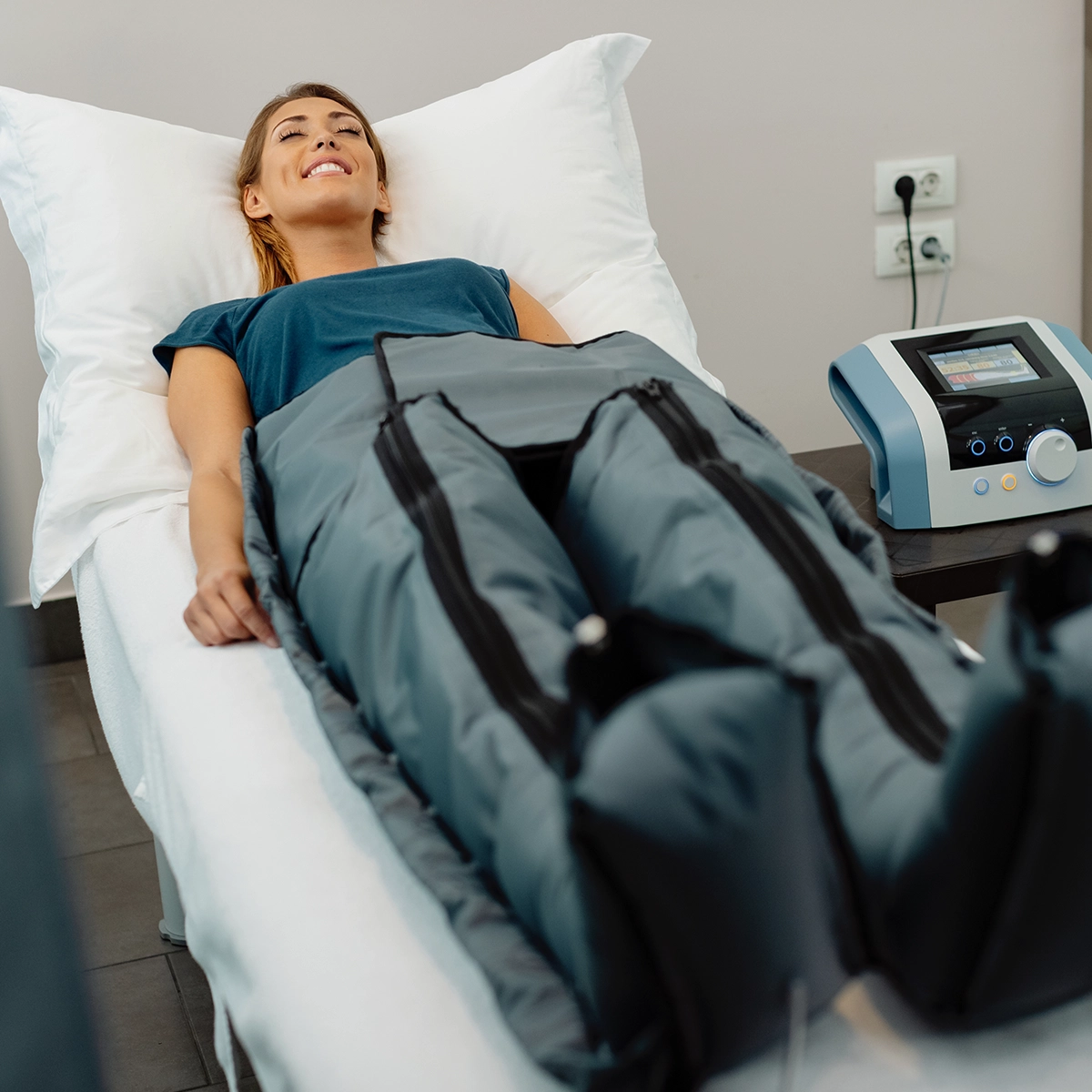 Pressotherapy treatment at New Shape by Bouchra in Qatar