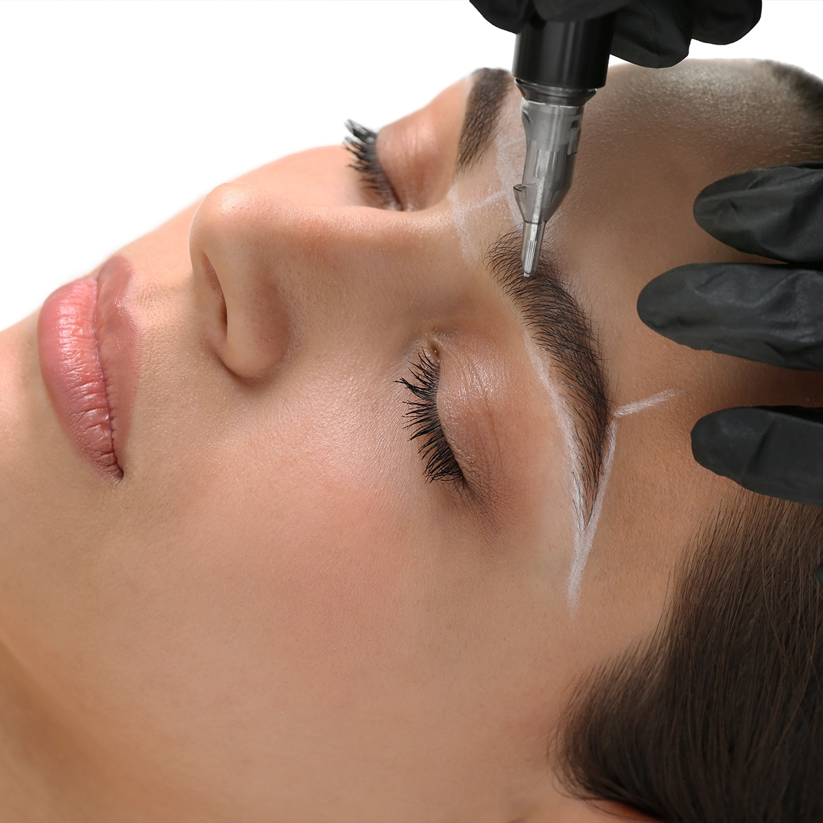 Microblading shading eyebrow enhancement in Qatar