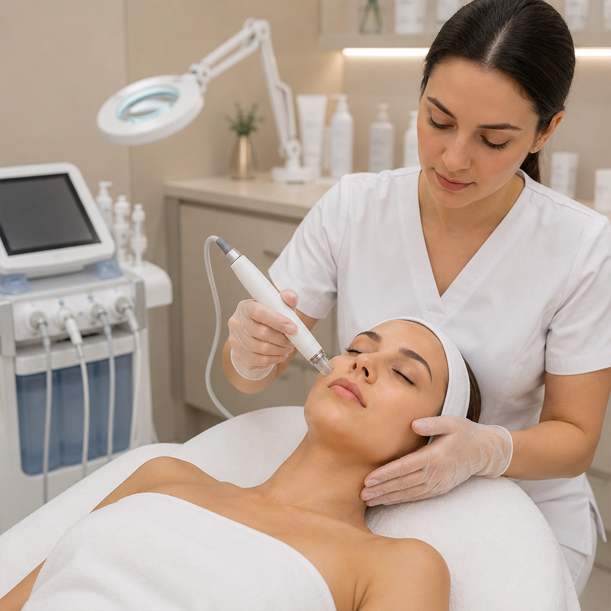 Professional Hydrafacial facial treatment in Qatar